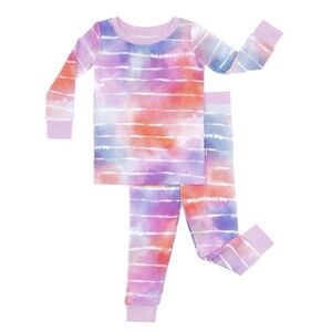 Little Sleepies PINK PASTEL TIE DYE DREAMS Long Sleeve bamboo Pajamas